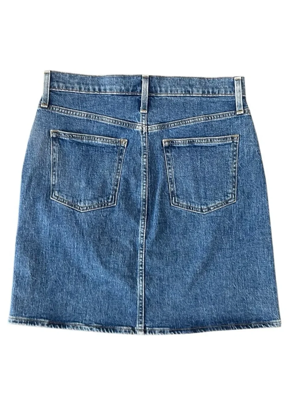 J.Crew button-front denim mini skirt A-line silhouette Size 27